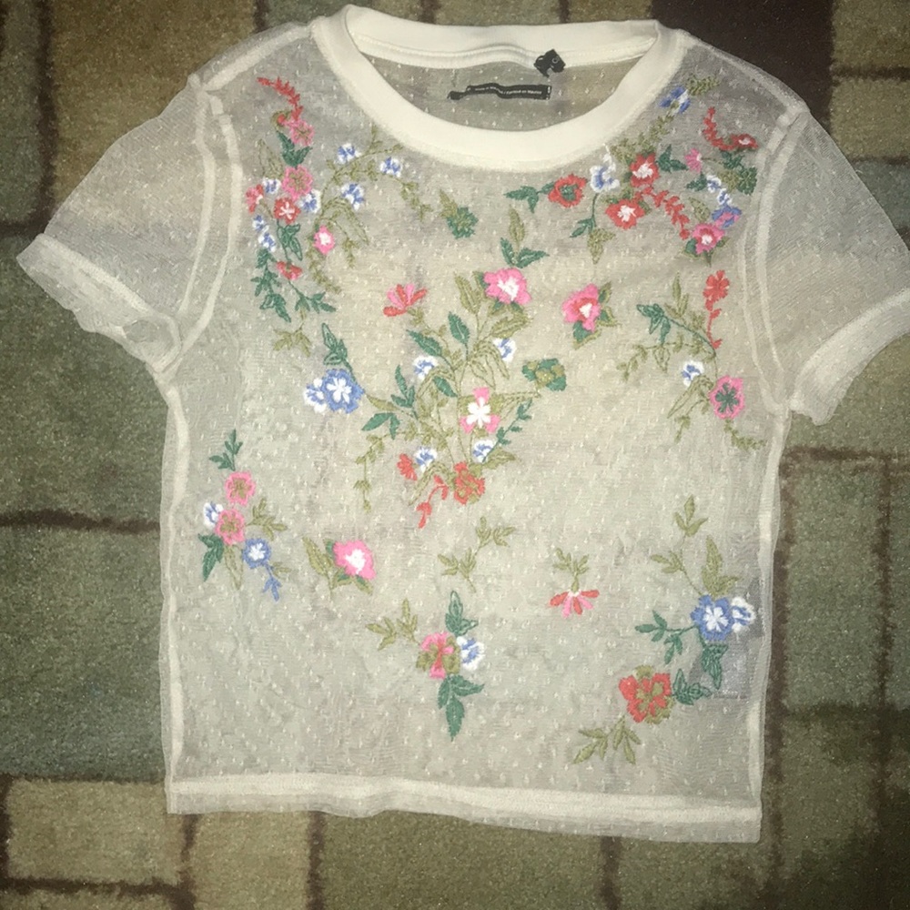 Sheer Urban Outfitters crop top